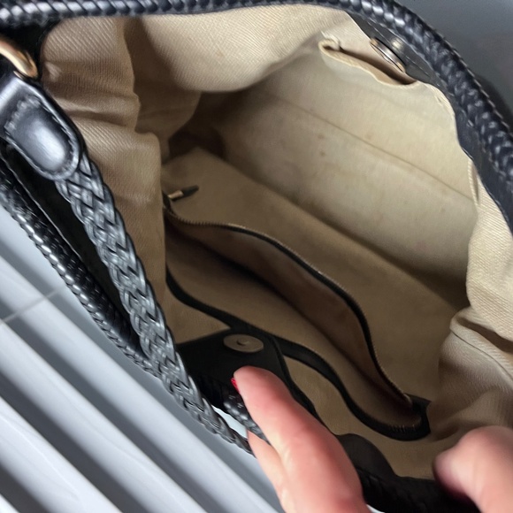 Gucci Black Leather Hobo Bag w/ Braided Strap & Tassels | Authentic - Picture 10 of 11